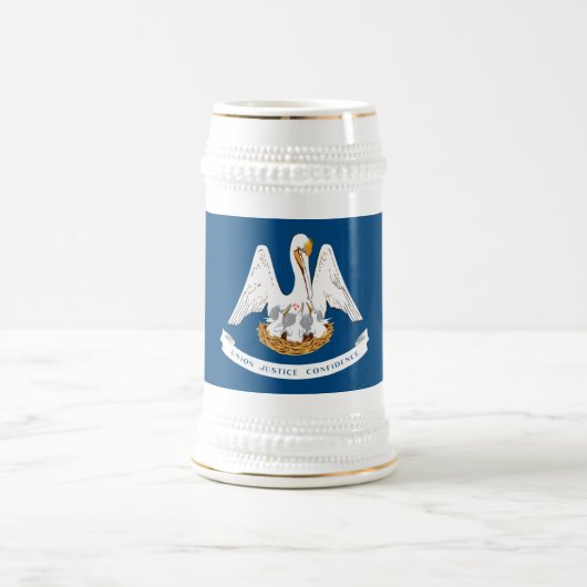 ルイジアナ州旗 ビールジョッキ (中央)