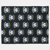 ルイジアナ州旗 フリースブランケット (正面(横))