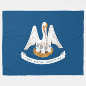 ルイジアナ州旗 フリースブランケット (正面(横))