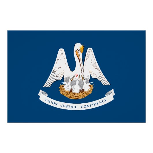 ルイジアナ州旗 ポスター (正面)