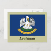 ルイジアナ州旗 ポストカード (正面/裏面)