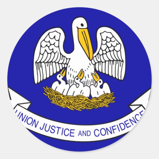 ルイジアナ州旗 ラウンドシール (正面)