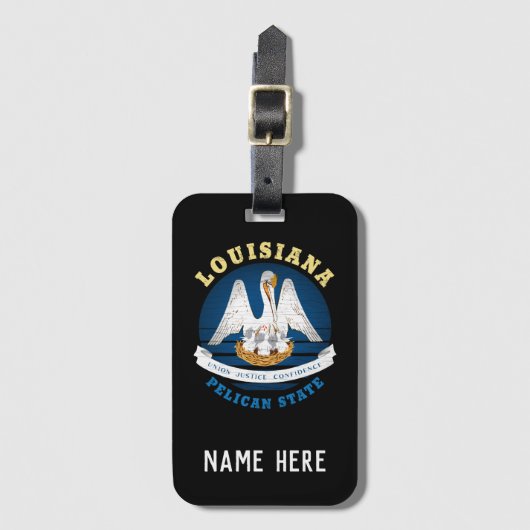 ルイジアナ州旗 ラゲッジタグ (正面縦)