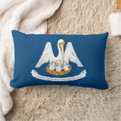 ルイジアナ州旗 ランバークッション (ブランケット)