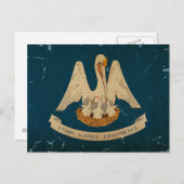 ルイジアナ州旗 ヴィンテージ.png ポストカード (正面/裏面)