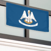 ルイジアナ州旗 横断幕 (ビルの外側)