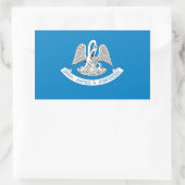 ルイジアナ州旗 –  長方形シール (バッグ)