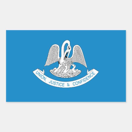ルイジアナ州旗 –  長方形シール (正面)