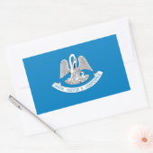 ルイジアナ州旗 –  長方形シール (封筒)