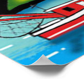 ルイジアナ州漫画ポスター ポスター (角)