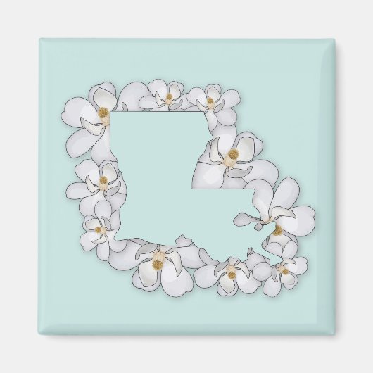 ルイジアナ州花 マグネット (正面)