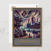 ルイジアナ州 |ゴシック様式の絵葉書 ポストカード (正面/裏面)
