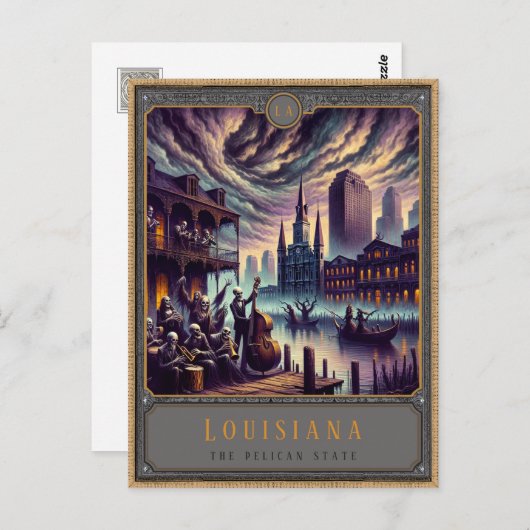 ルイジアナ州 |ゴシック様式の絵葉書 ポストカード (正面/裏面)