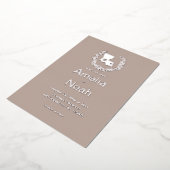 ルイジアナ州 デスティネーション ウェディング 箔招待状 (回転した状態)