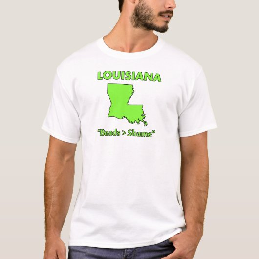 ルイジアナ州 - ビーズ > 恥 Tシャツ (正面)