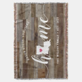 ルイジアナ州 自宅 おしゃれ ウッド調 スローブランケット (正面縦)