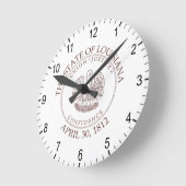 ルイジアナ徴候 ラウンド壁時計 (傾斜)