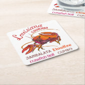 ルイジアナ料理 スクエアペーパーコースター (アングル)