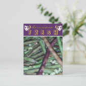 ルイジアナ新鮮な紫色のハル豆の旅行 ポストカード (スタンド正面)