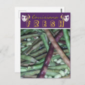 ルイジアナ新鮮な紫色のハル豆の旅行 ポストカード (正面/裏面)