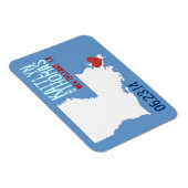 ルイジアナ日付を保存 – カスタマイズ可能な都市 マグネット (右側)