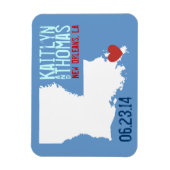 ルイジアナ日付を保存 – カスタマイズ可能な都市 マグネット (縦)