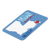 ルイジアナ日付を保存 – カスタマイズ可能な都市 マグネット (左側)