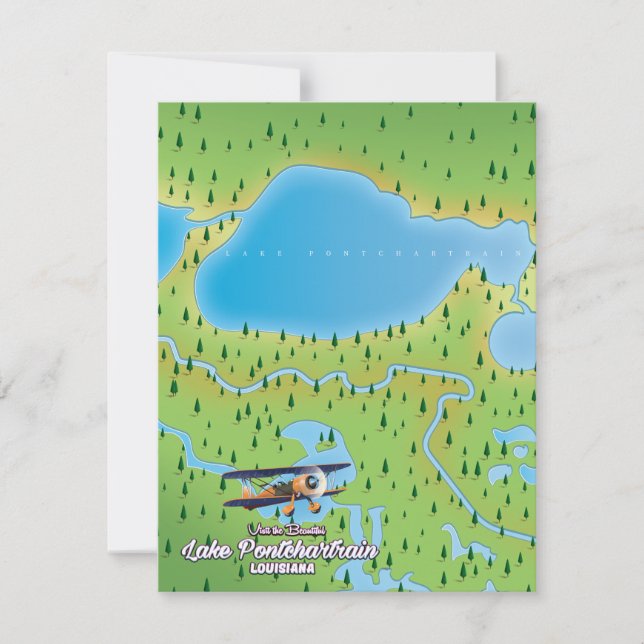 ルイジアナ湖の地図 (正面)