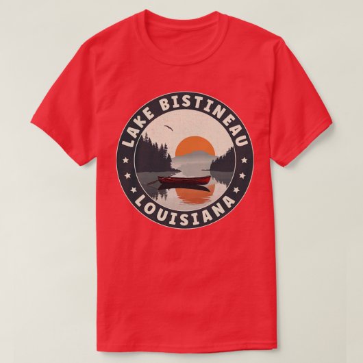 ルイジアナ湖サンセットTシャツ Tシャツ (デザイン正面)