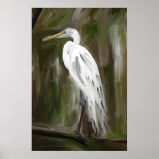 ルイジアナ湿地クレーン ポスター