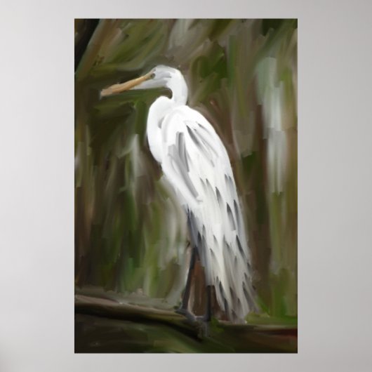 ルイジアナ湿地クレーン ポスター (正面)