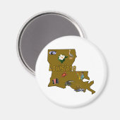 ルイジアナ磁石 マグネット (正面/裏面)