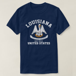 ルイジアナ米国米国東部標準時刻。 1812愛国心が強い旗のTシャツ Tシャツ