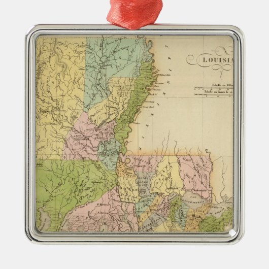 ルイジアナ米国 メタルオーナメント (正面)
