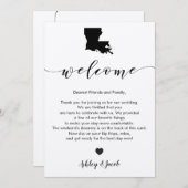 ルイジアナ結婚のウェルカムレター&旅程カード プログラム (正面/裏面)