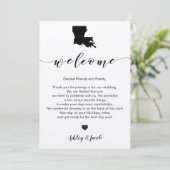 ルイジアナ結婚のウェルカムレター&旅程カード プログラム (スタンド正面)