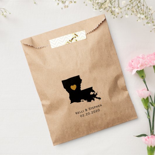 ルイジアナ結婚式の引き出物トリートサックス、抱き枕 フェイバーバッグ (封をした状態)