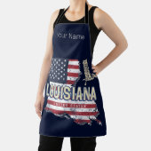 ルイジアナ統一された州レトロマップヴィンテージUSA エプロン (インサイチュ)