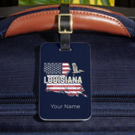 ルイジアナ統一された州レトロマップヴィンテージUSA ラゲッジタグ