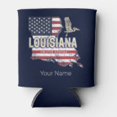 ルイジアナ統一された州レトロマップヴィンテージUSA 缶クーラー (正面)