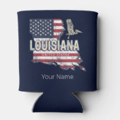 ルイジアナ統一された州レトロマップヴィンテージUSA 缶クーラー (裏面)