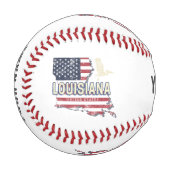 ルイジアナ統一された州レトロマップヴィンテージUSA 野球ボール (正面左)
