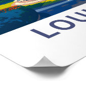 ルイジアナ統一された州旅行プリント ポスター (角)