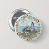 ルイジアナ貝殻ピンボタン 缶バッジ (正面&裏面)