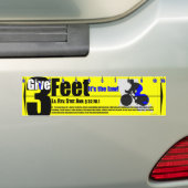 ルイジアナ3つの足の与えて下さい バンパーステッカー (車上)