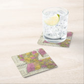 ルイジアナ3の新しい地図 スクエアペーパーコースター (インサイチュ)