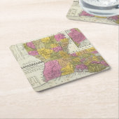 ルイジアナ3の新しい地図 スクエアペーパーコースター (アングル)