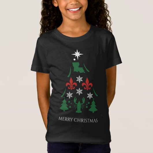 ルイジアナ・クリスマス・ホリデー・カジュアルシャツ Tシャツ (正面)