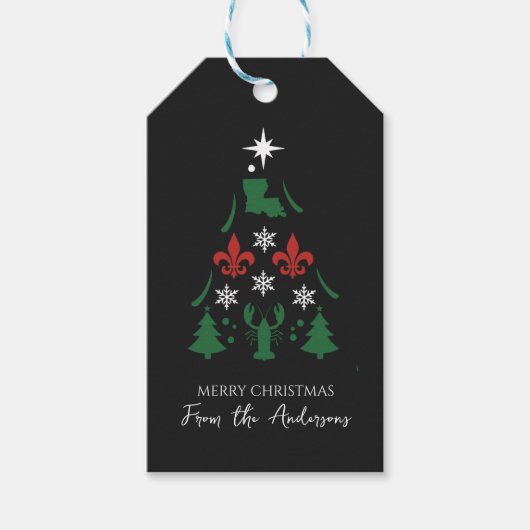 ルイジアナ クリスマス ホリデー カジュン ギフトタグ (正面)