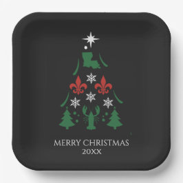 ルイジアナ クリスマス ホリデー カジュン ペーパープレート